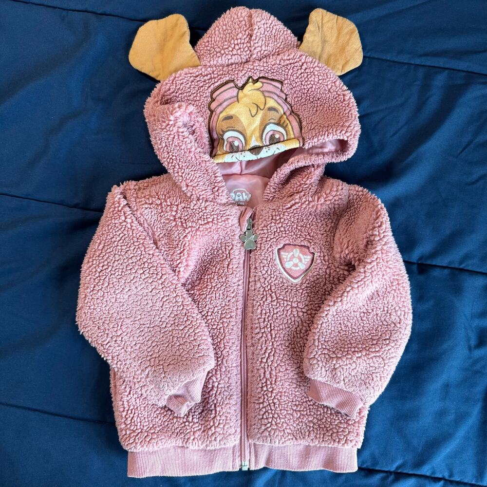 Paw Patrol Pink Sherpa Hoodie Jacket Baby Toddler 18M